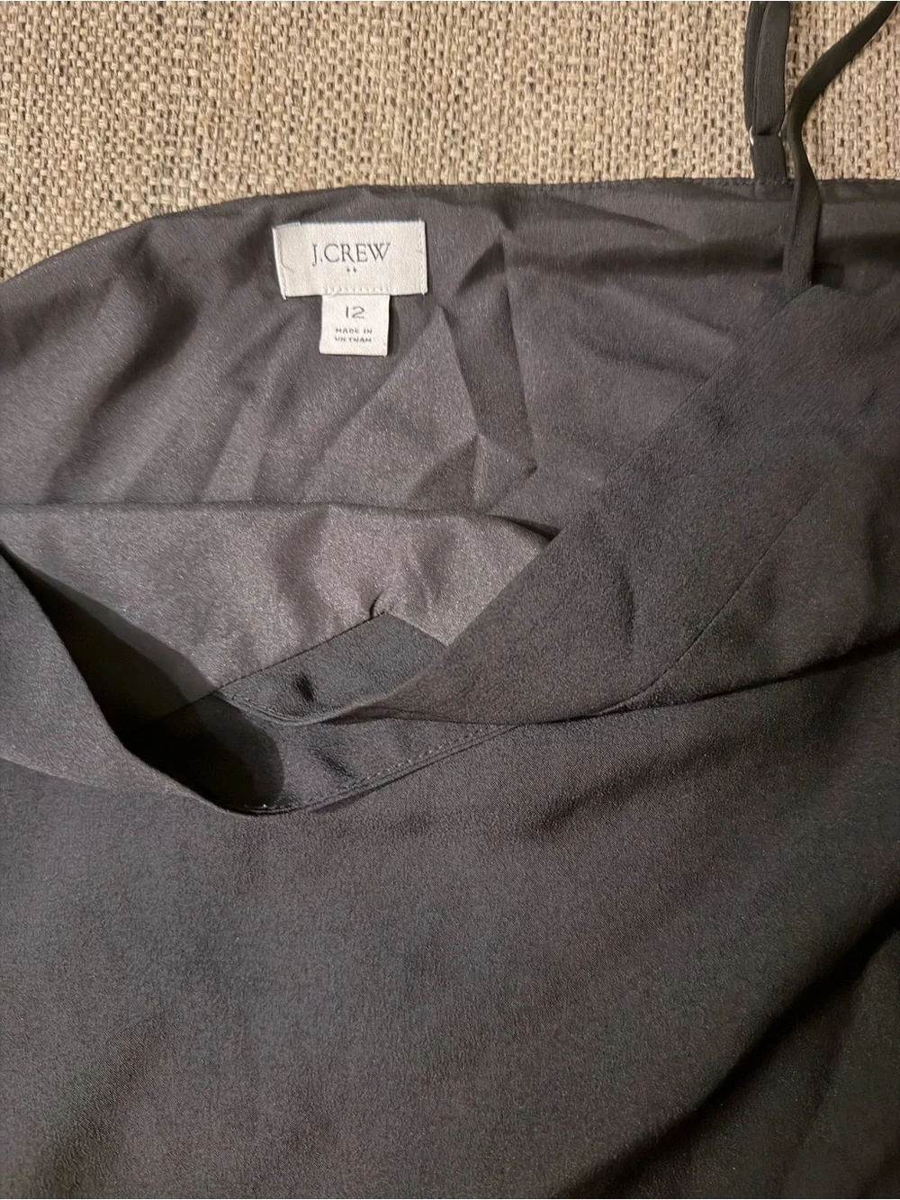 J. Crew Black Straps top